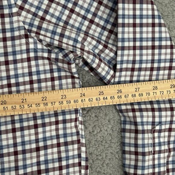 Joseph A Bank Traveler Dress Shirt Mens Large Plaid Button-Down Long Sleeve - Picture 8 of 14